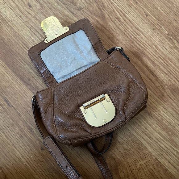 Michael Kors Small Gold Buckle Crossbody Purse - Picture 11 of 12